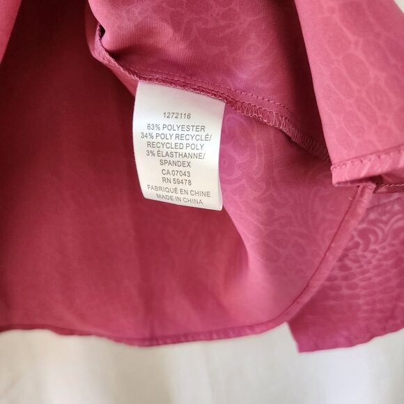 Rachel Zoe Silky Satin Blouse Size M Floral Button Down New - Picture 4 of 8